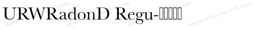 URWRadonD Regu字体转换